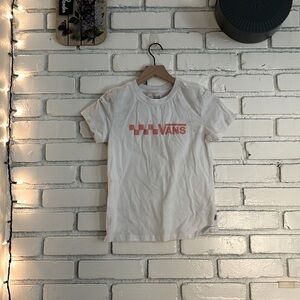 Vans women’s short sleeve white tee shirt